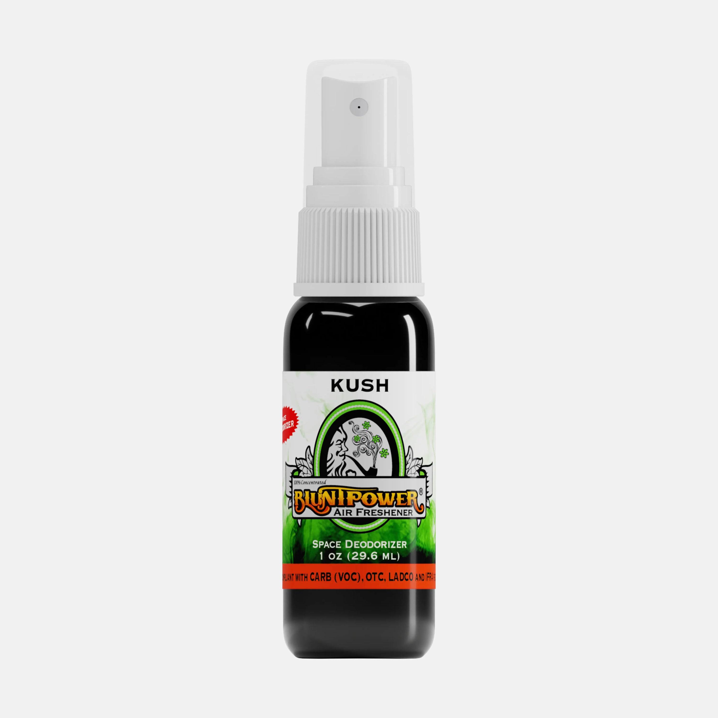 BluntPower Mini Air Fresheners (1 FL OZ) Fragrance: Kush, Background: Plain