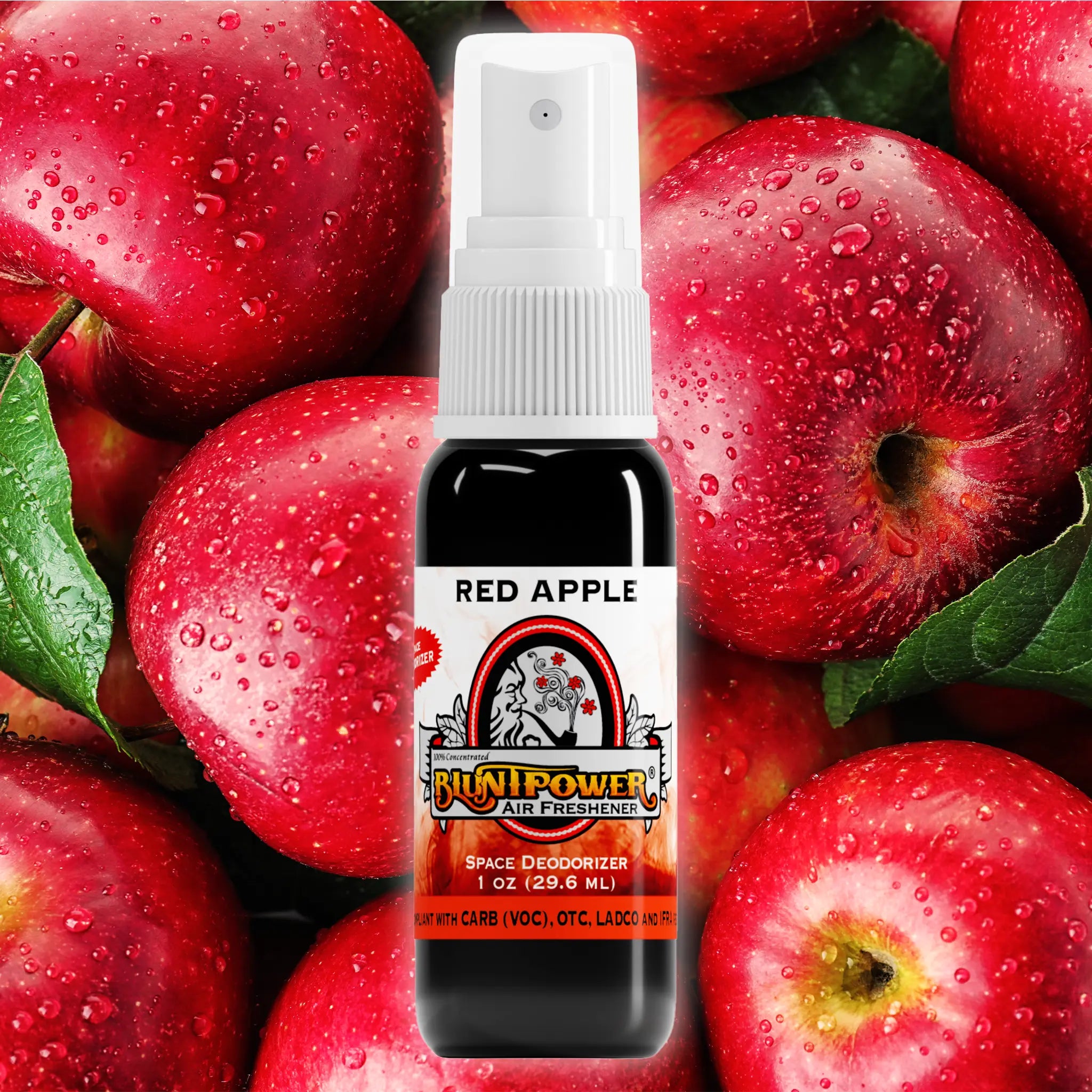 BluntPower Mini Air Fresheners (1 FL OZ) Fragrance: Red Apple